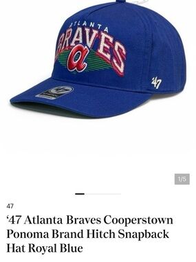 ’47 Atlanta Braves Cooperstown Snapback Hat - Royal Blue